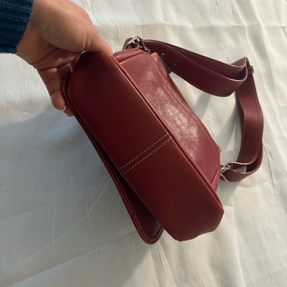 Coach red satchel style purse - Picture 5 of 13